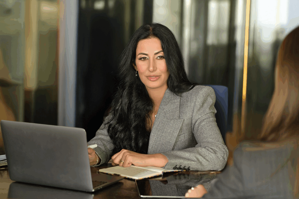 Jamal focused with her trainee